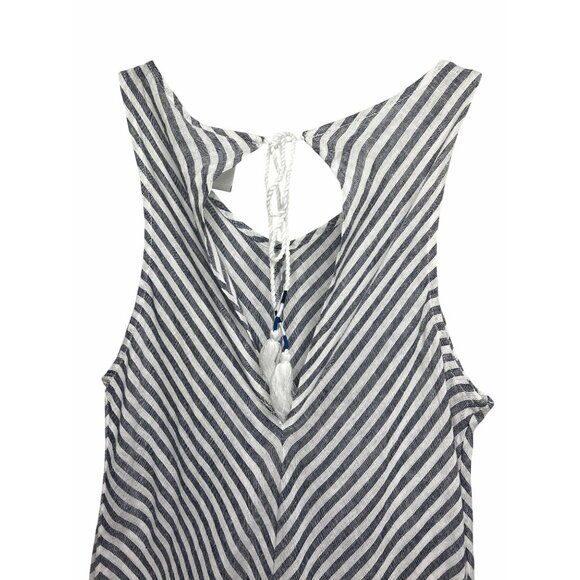 Joie Striped Sleeveless Maxi Dress With Back Tie Detail Medium - Picture 8 of 9